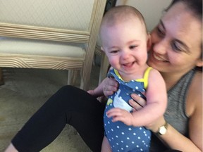Andrea Borod with her daughter, Maggie, at nine months. Borod struggled with depression and anxiety during her pregnancy and afterward. "It’s nuts how many women this happens to. Everyone thinks it's her alone – and the stories are so similar," she said. "I think it's really important to talk about it."