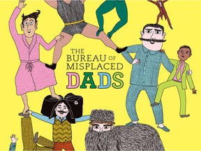 A detail from Pauline Martin's cover illustration for The Bureau of Misplaced Dads, by Éric Veillé.