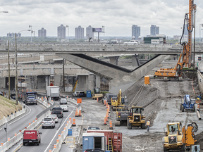 A view of the St-Jacques overpass over the Décarie Expressway in Montreal on Wednesday, June 22, 2016. Transport Quebec has announced plans to dismantle the overpass beginning on July 9.