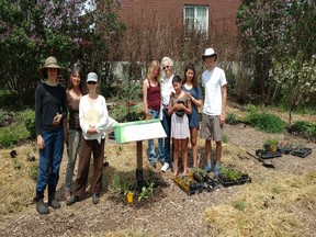 The Permaculture volunteers at ‘The Gardenvale Permaculture Garden: Jardin Harpell and has grand ecological objectives' in Ste-Anne-de-Bellevue. Courtesy of Bill Tierney.