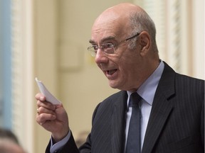 Jacques Daoust responds to the Opposition over the Rona deal, Friday, June 3, 2016 at the legislature in Quebec City.