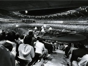 Closing ceremonies of the Montreal Olympic Games.