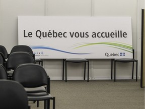 Immigration Quebec's waiting area at a welcome centre in St-Laurent borough.