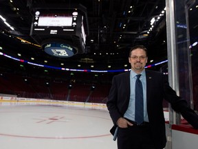 Kevin Gilmore, shown here in a 2013 photo at the Bell Centre, is leaving his job as COO and executive vice-president of the Canadiens.