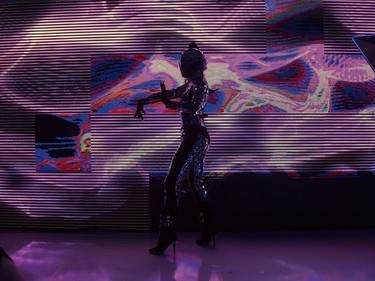 A dancer at a Grand Prix party at the Ritz Carlton in Montreal, Friday, June 10, 2016.