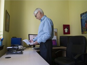 Paul Clarke, executive director of Action Réfugiés Montréal, at his office on St Catherine St. in Montreal.