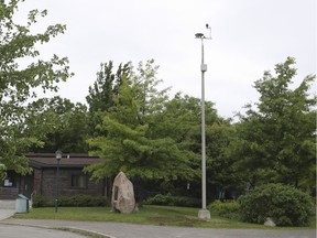 The lightning detector in Alexandre- Bourgeau Park in Pointe-Claire.
