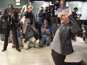 On the set of Bon Cop Bad Cop 2 recently, Patrick Huard’s character (David Bouchard) is on his knees surrounded by gun-toting American cops. Colm Feore (Martin Ward) is also there, standing with his hands in the air. Then an FBI agent (Montreal actor Andreas Apergis) says: “Everyone put your guns down. I know these men. They’re Canadian police officers."