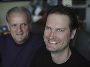 Erik Kudelka (right) with his father, Julius, in Pierrefonds in 2016.