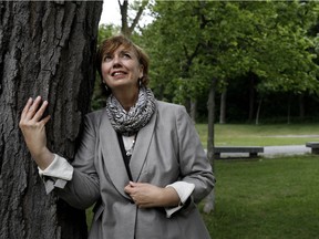 Côte-St-Luc city councillor Dida Berku, who voted against the granite pieces, in Mount Royal Park in Montreal on Thursday June 9, 2016.