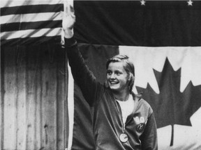 Kornelia Ender from East Germany, gold medalist in 100 meter free style at the 1976 Summer Olympic Games in Montreal.
