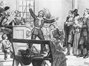 A 17th-century witchcraft trial: In the Puritan settlements of New England, witchcraft was thought to be a constant menace. Connecticut’s first supposed witch was hanged in 1647; more than 100 others, most of them women and including 20 people in Salem, Mass., would be executed in New England before the century’s hysteria subsided, John Kalbfleisch writes.
