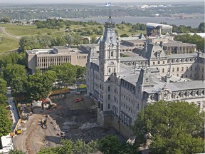 The construction site of the front building is pictured at National Assembly  in Quebec City on Monday, June 20, 2016.