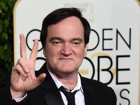 Director Quentin Tarantino arrives for the 73nd annual Golden Globe Awards, Jan. 10, 2016, at the Beverly Hilton Hotel in Beverly Hills, California.