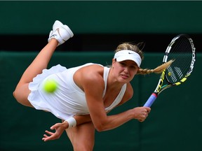 In the lead-up to her first-round match at Wimbledon, Eugenie Bouchard was hitting the ball very well in practice, said her coach, Nick Saviano.
