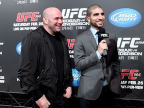 UFC chief Dana White with MMA writer Ariel Helwani, who is a Montreal native.