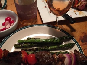 With filet mignon and asparagus on the menu, a rosé was the perfect choice.