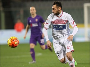 Matteo Mancosu of Carpi, who is on loan to the Montreal Impact for a year, moves upfield during Serie A match between Fiorentina and Carpi on Feb. 3, 2016, in Florence, Italy.