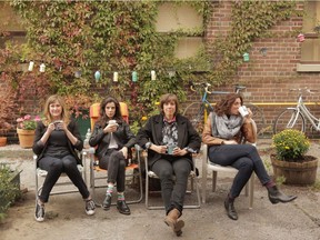 Baroness von Sketch Show stars Jennifer Whalen, left to right, Meredith MacNeill, Carolyn Taylor and Aurora Browne are seen in this undated handout photo. "Baroness von Sketch Show" is an all-female, single-camera sketch comedy series that takes a fresh look at the world's narcissistic contemporary culture.
