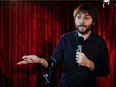 British actor James Buckley plays the part of comedian James Mullinger in the film The Comedian's Guide to Survival. “There were discussions about me playing the principal role, but, lucky for them, they got James Buckley," Mullinger says.  "I think that he did a great job in creating a far more sympathetic and likeable character."