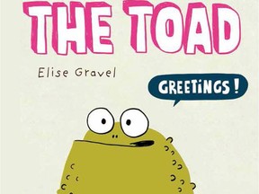A detail from Elise Gravel's cover illustration for her book The Toad, the latest title in the Disgusting Critters series.