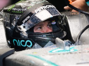 Mercedes F1 driver Nico Rosberg sits in his car during the second practice session of the Formula One Grand Prix of Austria at the Red Bull Ring in Spielberg, Austria on July 1, 2016.
