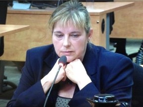 France Michaud, former vice-president of the engineering firm Roche, testifying at the Charbonneau Commission in this undated file photo.