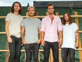 Rubin Pollock, left, Daniel Kristjansson, JJ Julius Son, and David Antonsson of Kaleo. The band performed on Day One of the Osheaga Music and Arts Festival at Parc Jean-Drapeau in Montreal on Friday, July 29, 2016.