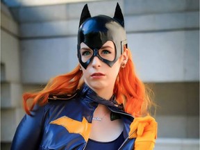 Maery Morrison in a bat costume at an Atlanta Comiccon event. Morrison is a Montreal tattoo artist who attends three to five conventions a year and has a closet full of costumes.