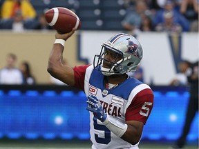 “You fight for the future and what’s ahead," says Alouettes quarterback Kevin Glenn, pictured in a game against Winnipeg in June. "What’s ahead is a lot more football."