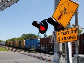 Freight trains can cause long delays for commuters and cyclists.