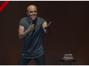 Kudos to host Rachid Badouri, a vedette on the local franco scene but largely an unknown entity on the anglo side. It was just a year ago that the comic crossed the cultural divide to perform – admirably – in English in the Ethnic Show, and now he’s the ringmaster, seen here performing on Wednesday, July 13, 2016.