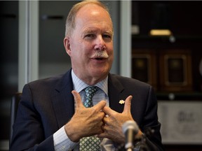 Official Languages Commissioner Graham Fraser speaks to the Montreal Gazette editorial board July 14.