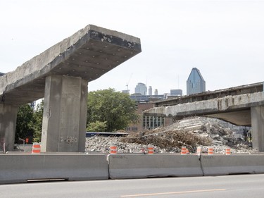 Demolition of the elevated Bonaventure Expressway continues in Montreal Thursday July 21, 2016.