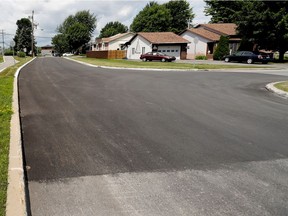 A newly opened Raimbeau St. at the René-Ricard St. intersection in the Notre-Dame-de-l'Île-Perrot.