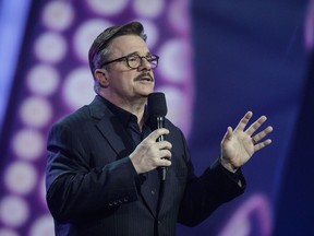 Actor Nathan Lane performs during the Just for Laughs Nathan Lane Showstopper Gala at Salle Wilfrid-Pelletier in Montreal on Thursday, July 28, 2016.