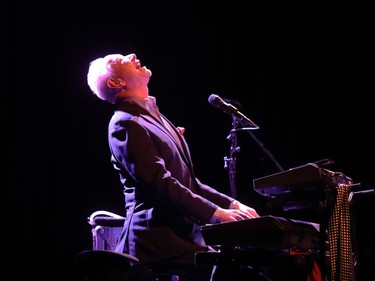Joe Jackson at the piano as he brings his eclectic mix of songs to the Montreal International Jazz Festival at Théâtre Maisonneuve of Place des Arts on Monday, July 4, 2016.