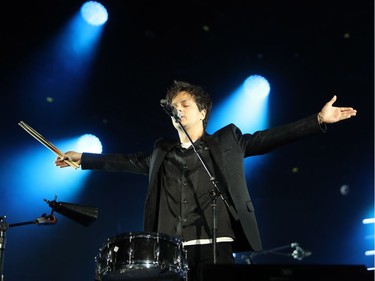 Jamie Cullum in concert at Place des Festival on July 4, 2016. It is the second of three big free outdoor blowout concerts at the Montreal International Jazz Festival.