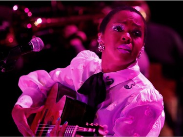 Lauryn Hill performs as part of the Montreal International Jazz Festival in Montreal on Tuesday July 5, 2016.