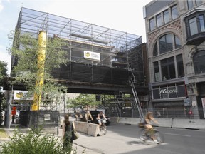 Chinatown's four sets of arches have been under construction since April after the Ville-Marie borough awarded a $1.5 million contract to renovate them along with the neighbourhood's pagoda.