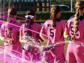 Six West Island women's softball teams will play in The Pink - the Dorval-based inaugural softball tournament to raise money for women's cancers. Photo courtesy of Kathy Kennedy