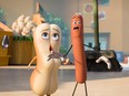 Brenda (Kristen Wiig) and Frank (Seth Rogen) in Columbia Pictures' Sausage Party.
