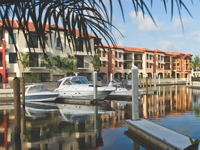 Naples Bay Resort in Florida is a deluxe getaway built around a marina.