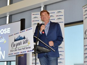 Wildrose Party Leader Brian Jean speaks about the future direction of the party at a town hall at Teresa Sargent Hall on Wednesday July 27, 2016 in Grande Prairie, Alta.