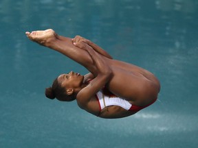 File: Laval's Jennifer Abel dives at the Olympics in Rio in August.