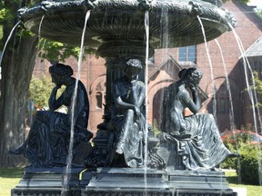 A 129-year-old fountain, nicknamed The Ladies, is the centrepiece of Taylor Park in St. Albans.