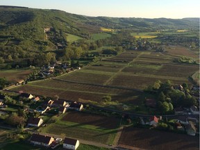 An aerial view of the Côte Chalonnaise. While the wines may not show the same depth and of finesse as the more prestigious appelllations in Burgundy, they are still very Burgundian and offer great value.