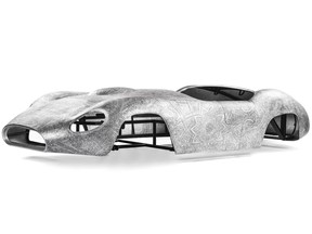 Conflicting notions: Wim Delvoye's Untitled (Maserati) features ornamental designs embossed on an aluminum car body.