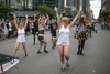 Dancers take part in the Montreal Pride Parade through Rene-Levesque boulevard in downtown Montreal on Sunday, August 14, 2016.