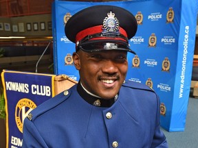 Police school resource officer Constable Rob Brown, who used to play for the Alouettes and the Eskimos in the CFL, was selected Top Cop for volunteering countless hours to the Eastglen Blue Devils football team in Edmonton in 2015.